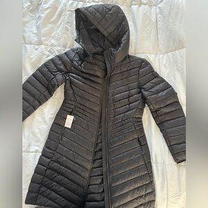 Lands' End Women's Charcoal Puffer Jacket